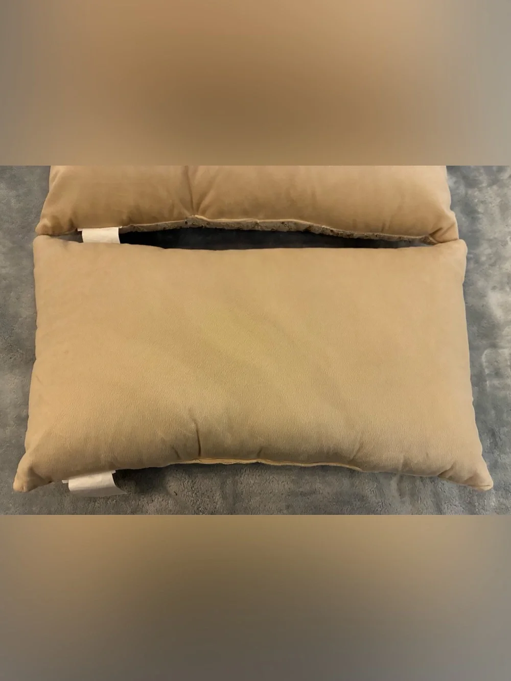 Embellished Decorative Throw Pillow Pair in Beige (2 Pillows)